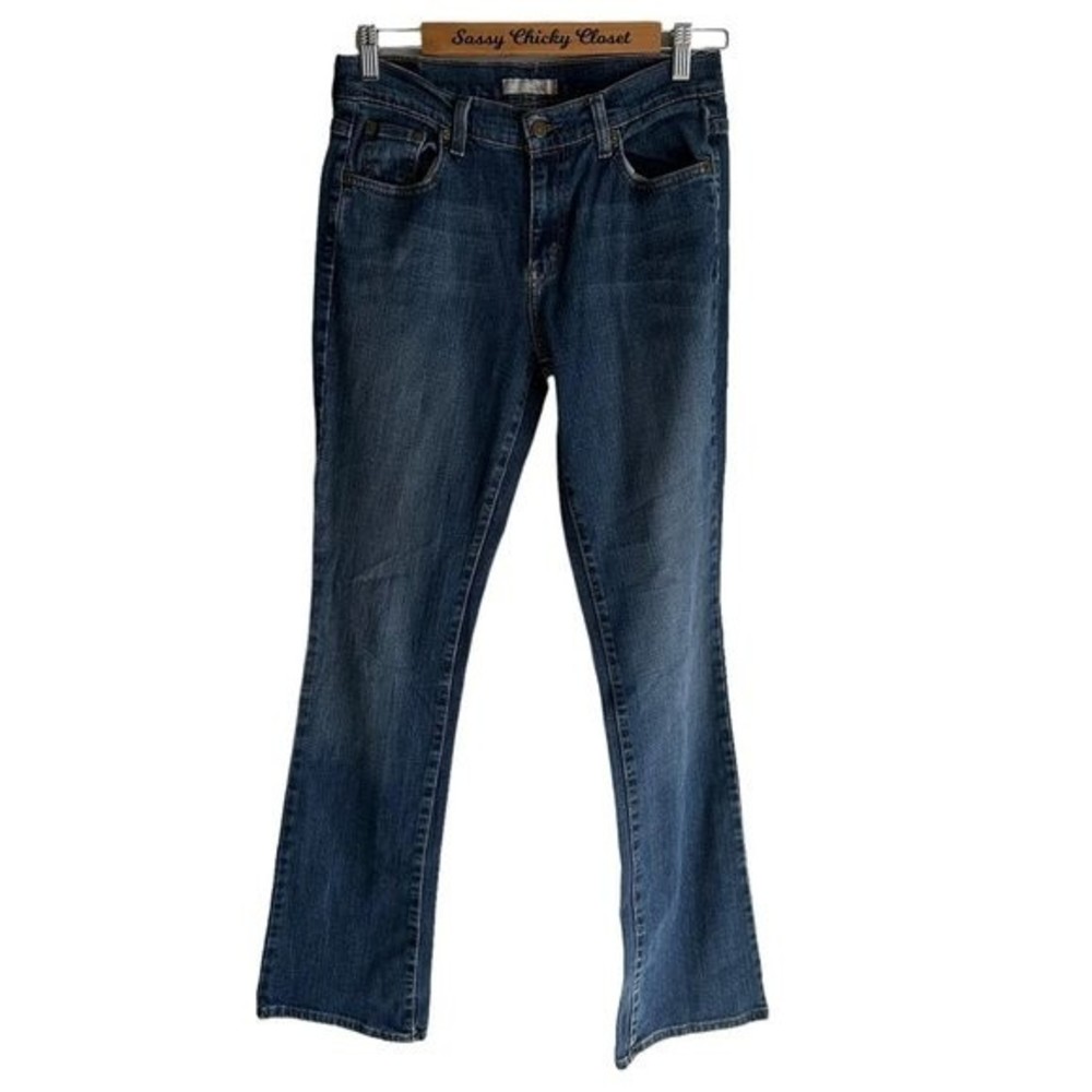 LEVI'S 515 Blue Denim Medium Wash Ladies Bootcut Denim Jeans, 6L